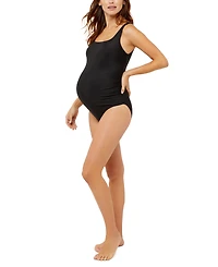 A Pea in the Pod Square Neck Classic Maternity One-Piece Swimsuit