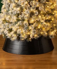 Glitzhome 40.5" Christmas Hammered Metal Tree Collar