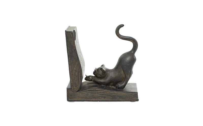 Eclectic Cat Bookends, Set of 2