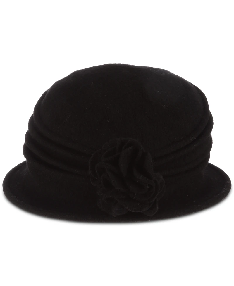 Dorfman Pacific Women's Knit Wool Cloche with Flower