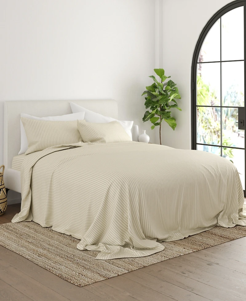 ienjoy Home Expressed In Embossed Checkered 4-Pc. Sheet Set, California King