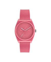 adidas Unisex Three Hand Project Two Pink Resin Strap Watch 38mm