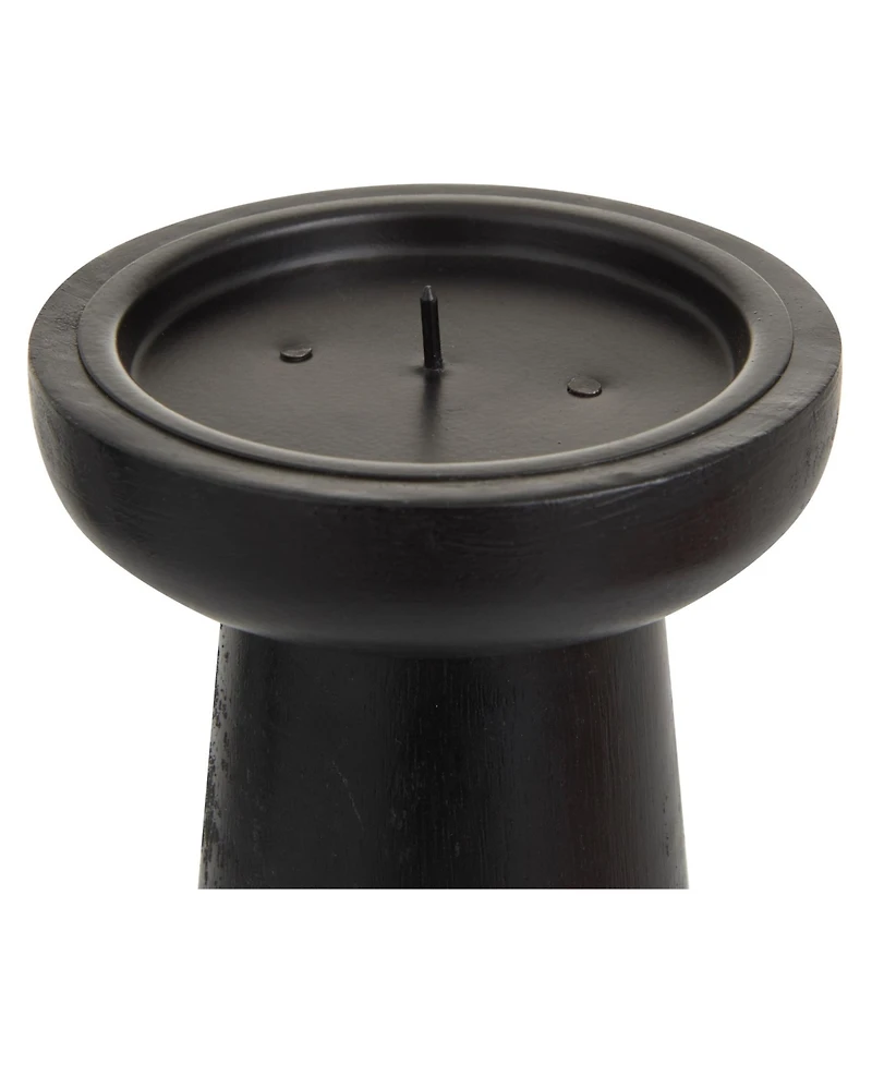 CosmoLiving by Cosmopolitan Mango Wood Modern Candle Holder, Set of 3