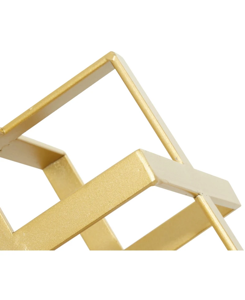 Metal Glam Geometric Sculpture, Set of 2