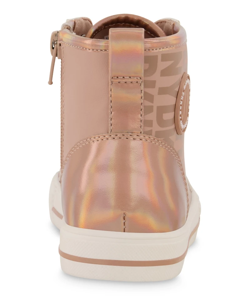 Dkny Big Girls All Over Logo High Top Sneakers