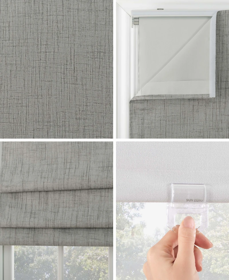 Somerton Textured 100% Blackout Cordless Roman Shade