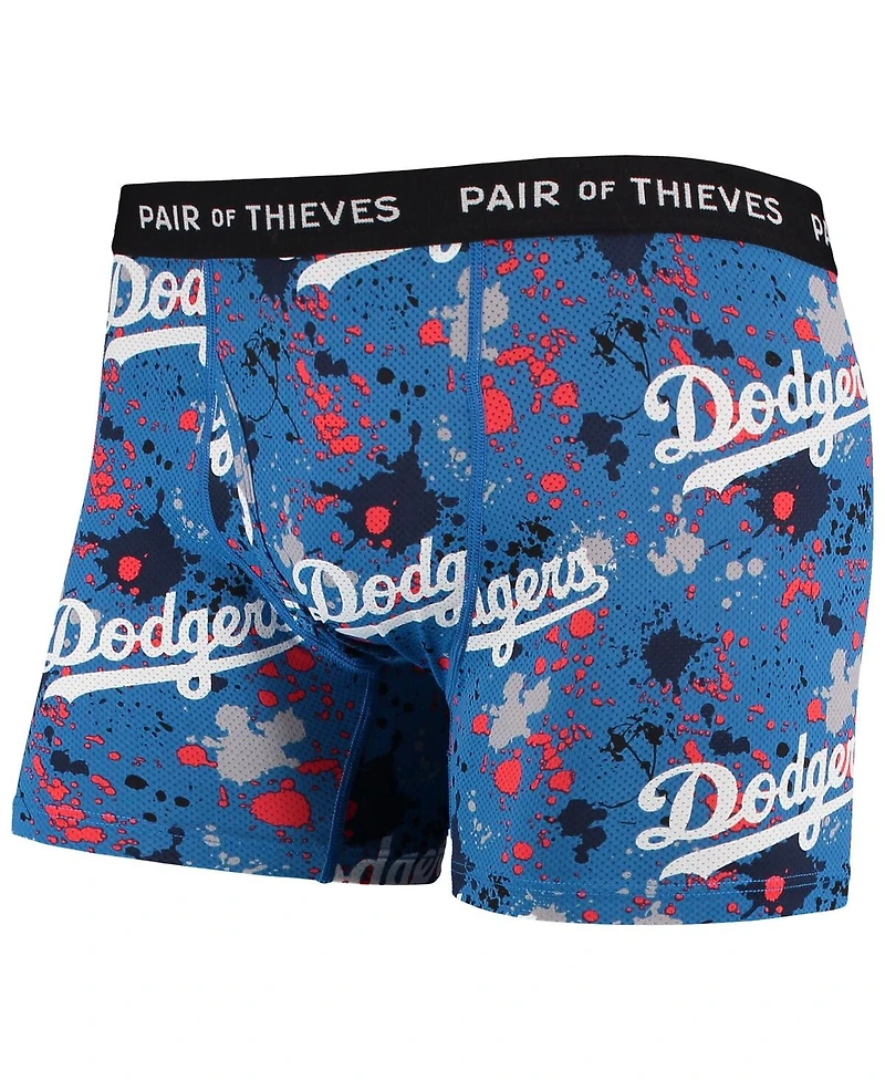 Men's Pair Of Thieves Royal, Black Los Angeles Dodgers Super Fit 2-Pack Boxer Briefs Set