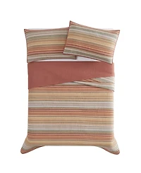 Brooklyn Loom Sunset Stripe Yarn Dye 3 Piece Quilt Set, Full/Queen
