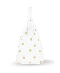 Kate Spade Lunch Bag - White with Gold Polka Dots