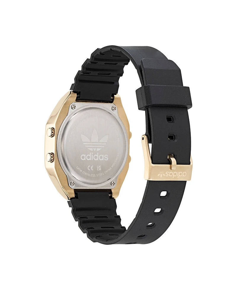 adidas Unisex Digital Two Black Resin Strap Watch 36mm