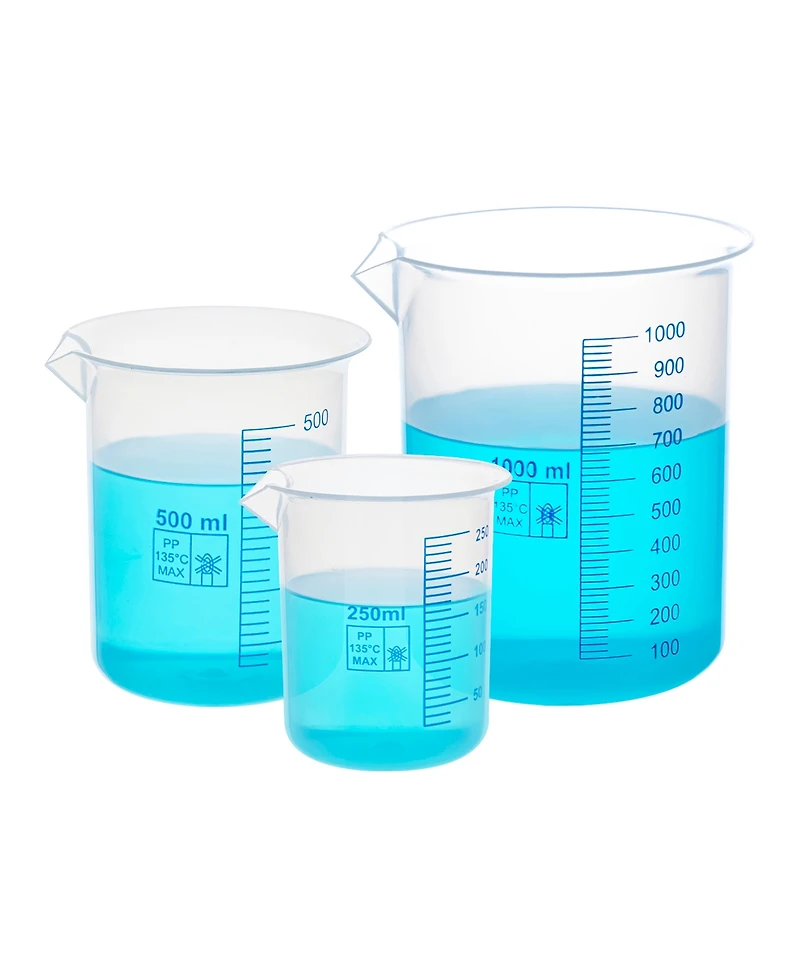 Supertek Polypropylene Beakers Set, 5 Piece