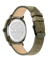Ted Baker Men's Caine Green Leather Strap Watch 42mm