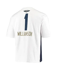 Men's Fanatics Zion Williamson White New Orleans Pelicans Yoke T-shirt