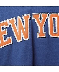 Men's Fanatics Royal, Orange New York Knicks Big and Tall Double Contrast Pullover Hoodie