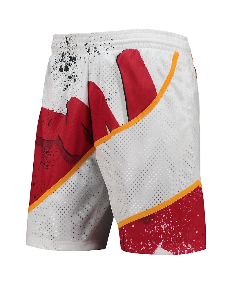 Men's Mitchell & Ness White Atlanta Hawks Hardwood Classics 1986 Hyper Hoops Swingman Shorts