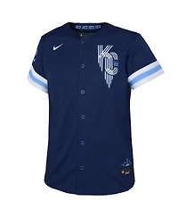 Toddler Boys and Girls Nike Navy Kansas City Royals Connect Replica Jersey