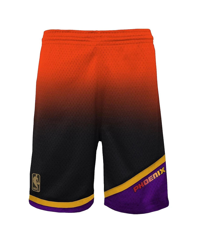 Big Boys Mitchell & Ness Orange, Black Phoenix Suns 1996/97 Hardwood Classics Fadeaway Reload 3.0 Swingman Shorts