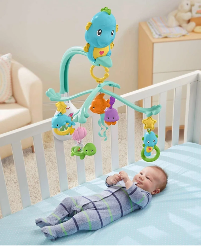 Fisher Price Musical, Magical, Light Up a Room and Sooth Your Baby Mobile Seahorse