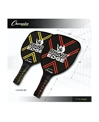 Champion Sports Rhino Pickle Ball Edge 2 Player Set, 4 Piece
