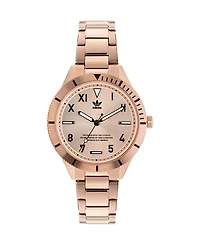 adidas Unisex Three Hand Edition Three Small Rose Gold-Tone Stainless Steel Bracelet Watch 36mm