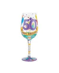 Lolita Happy 50th Birthday Wine Glass, 15 oz