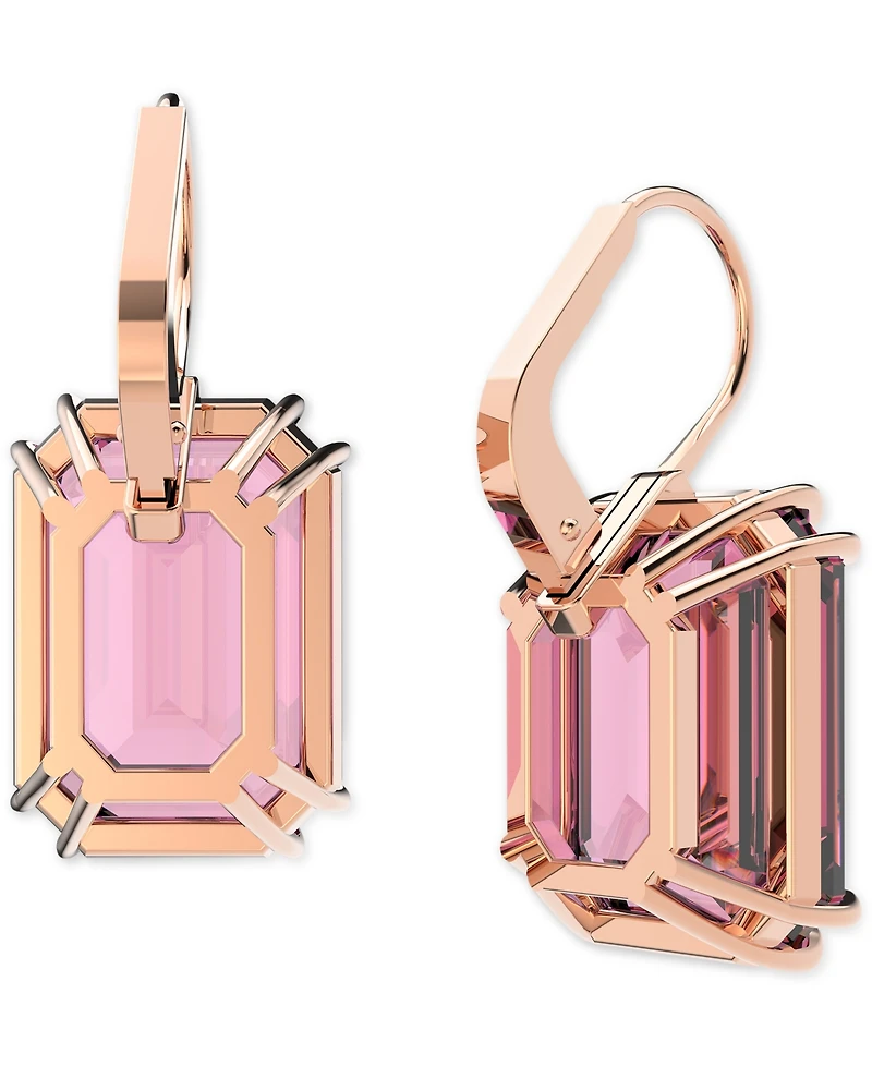 Swarovski Octagon Crystal Drop Earrings