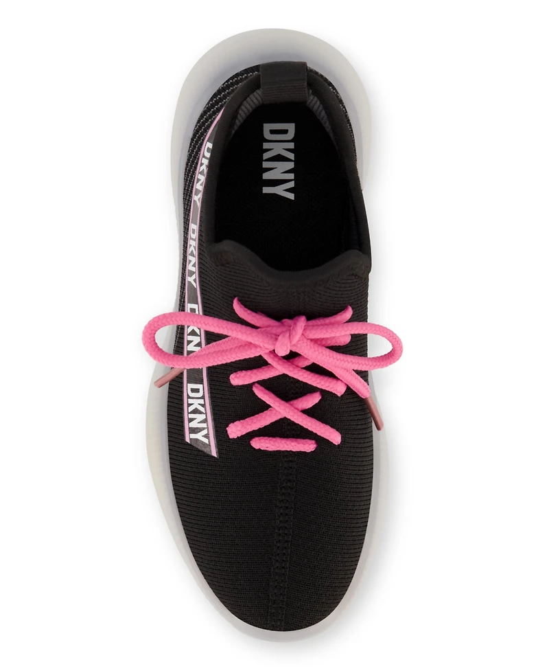 Dkny Little and Big Girls Slip On Landon Stretchy Knit Sneakers