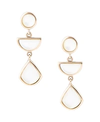Barse Maldives Bronze and Genuine Mother-of-Pearl Linear Earrings