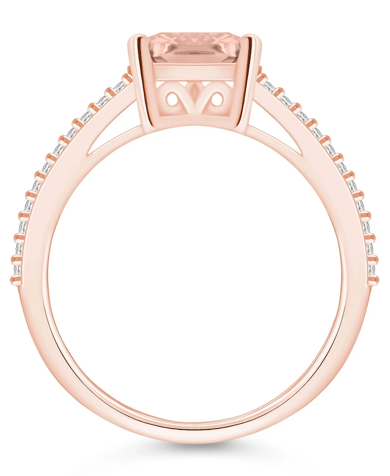 Macy's Morganite and Diamond Accent Ring 14K Rose Gold