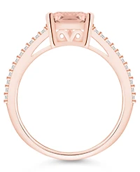 Macy's Morganite and Diamond Accent Ring 14K Rose Gold