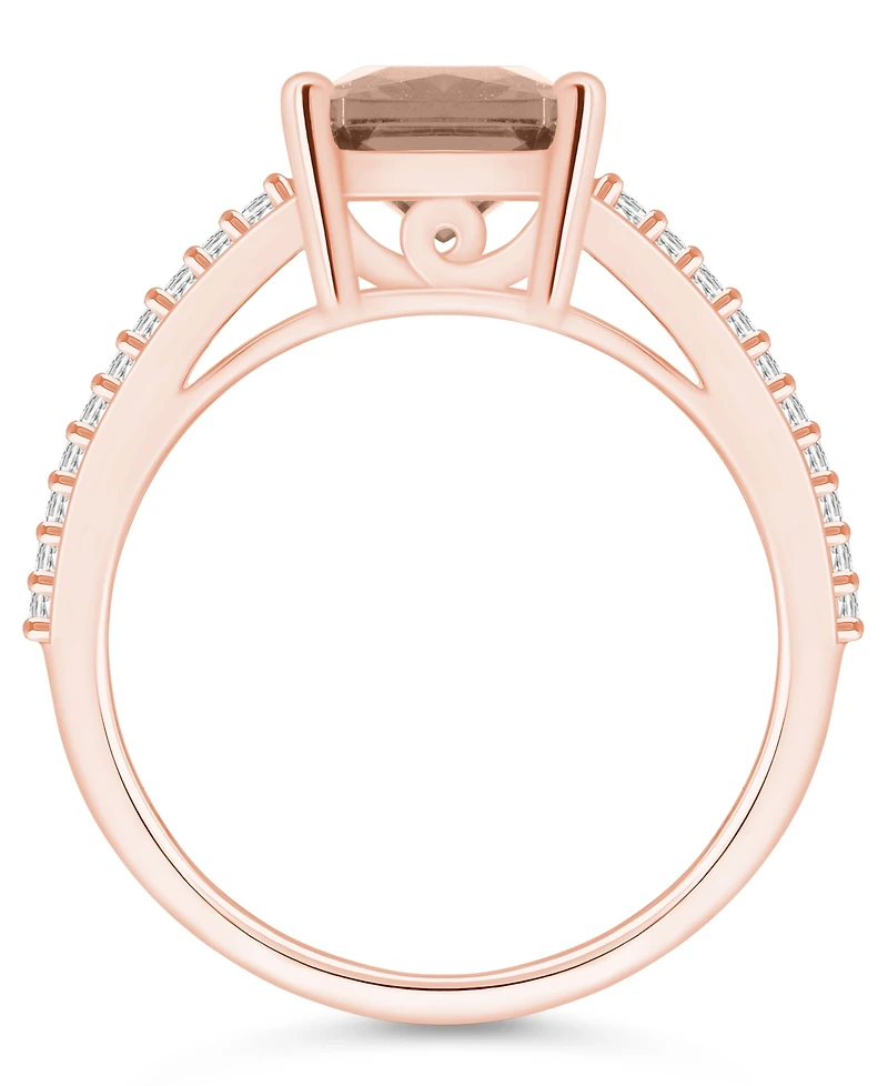 Macy's Morganite and Diamond Accent Ring 14K Rose Gold