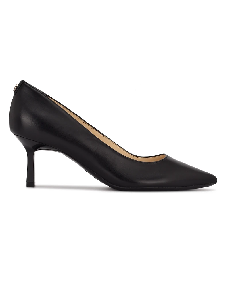 Nine West Women's Kuna 9X9 Kitten Heel Pointy Toe Dress Pumps