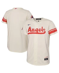 Big Boys Nike Cream Los Angeles Angels 2022 City Connect Replica Team Jersey