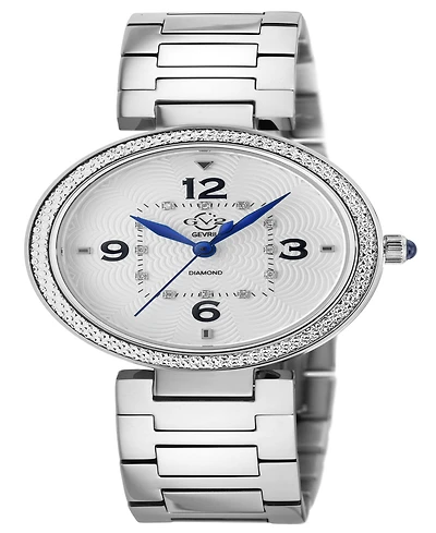 Gevril Women's Piemonte Swiss Quartz Silver-Tone Stainless Steel Bracelet Watch 36mm