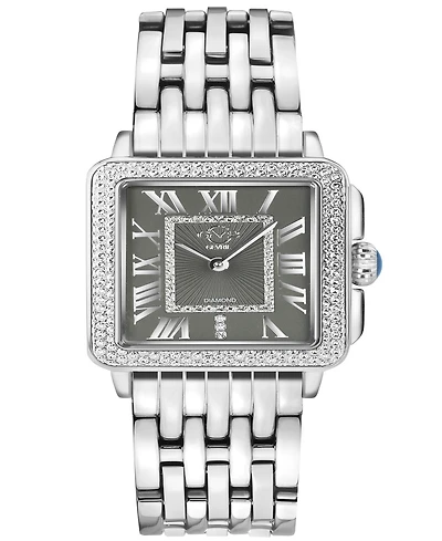 Gevril Women's Padova Swiss Quartz Silver-Tone Stainless Steel Bracelet Watch 30mm