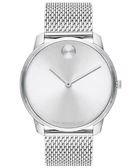 Movado Men's Swiss Bold Thin Stainless Steel Mesh Bracelet Watch 42mm