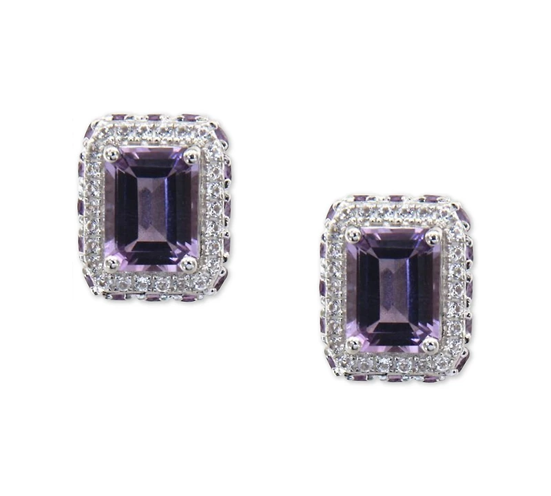 Amethyst (2 ct. t.w.) & White Topaz (1/5 Stud Earrings Sterling Silver (Also Citrine/Garnet Sky Blue Topaz)