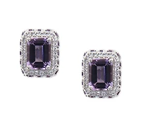 Amethyst (2 ct. t.w.) & White Topaz (1/5 Stud Earrings Sterling Silver (Also Citrine/Garnet Sky Blue Topaz)
