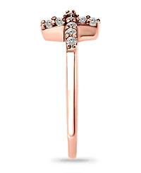 Giani Bernini Cubic Zirconia Cross 18K Rose Gold Over Silver Toe Ring