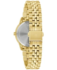 Bulova Women's Classic Diamond Accent Gold-Tone Stainless Steel Bracelet Watch 32mm