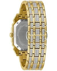 Bulova Men's Crystal Octava Gold-Tone Stainless Steel Bracelet Watch 40mm