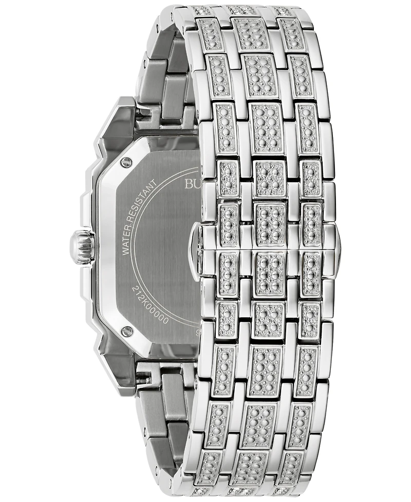 Bulova Men's Crystal Octava Stainless Steel Bracelet Watch 40mm