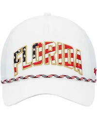 Men's '47 White Florida Gators Stars and Stripes Flag Flutter Hitch Snapback Hat
