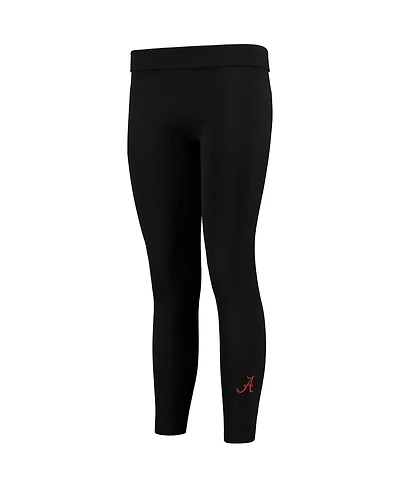 Women's ZooZatz Black Alabama Crimson Tide Fleece Leggings