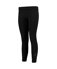 Women's ZooZatz Black Alabama Crimson Tide Fleece Leggings