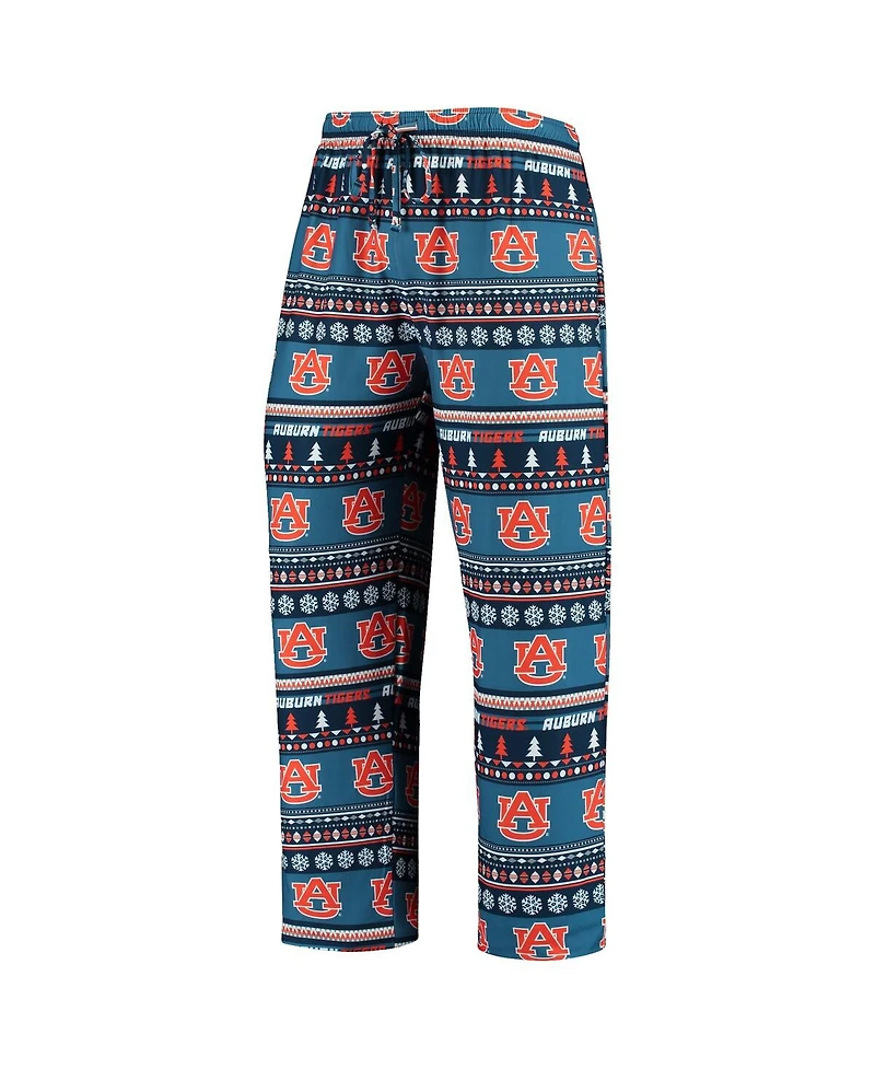 Men's Concepts Sport Navy Auburn Tigers Ugly Sweater Knit Long Sleeve Top and Pant Set