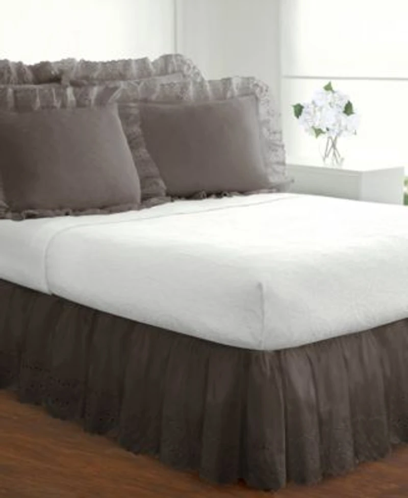 Fresh Ideas Ruffled Eyelet 14 Drop Bedskirts
