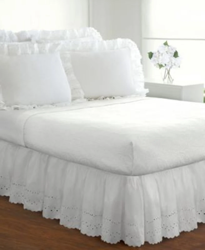 Fresh Ideas Ruffled Eyelet 14 Drop Bedskirts