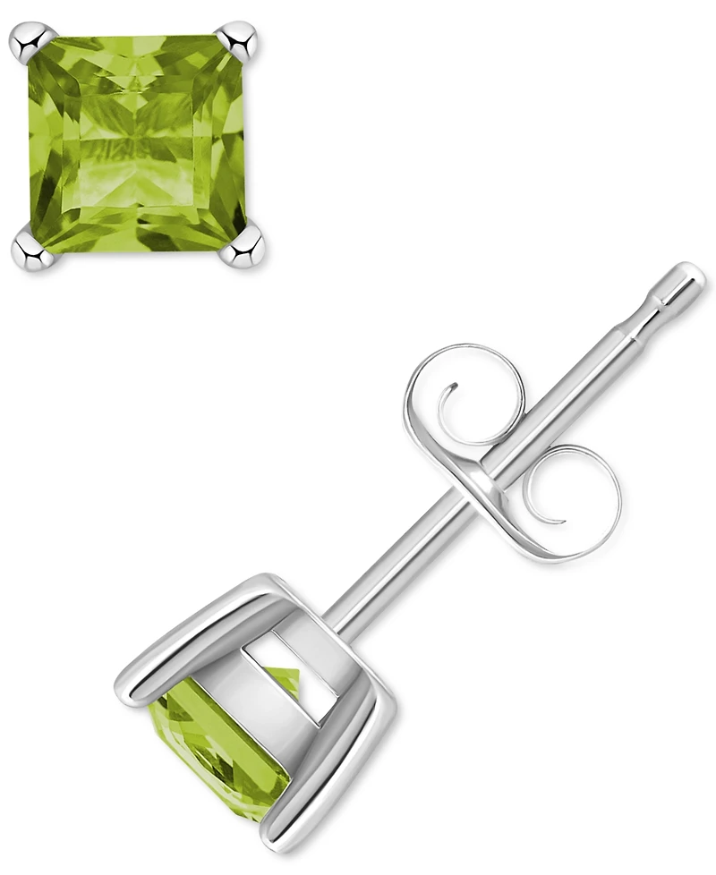 Peridot Square Stud Earrings (3/4 ct. t.w.) 14k Gold