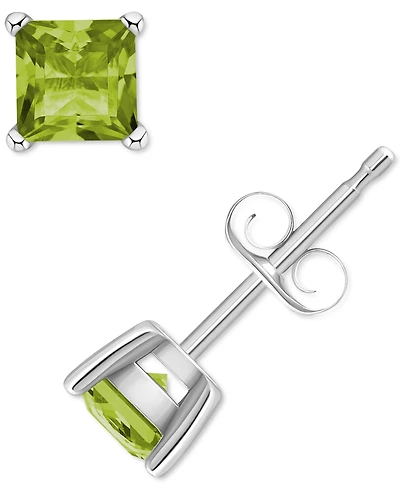 Peridot Square Stud Earrings (3/4 ct. t.w.) 14k Gold